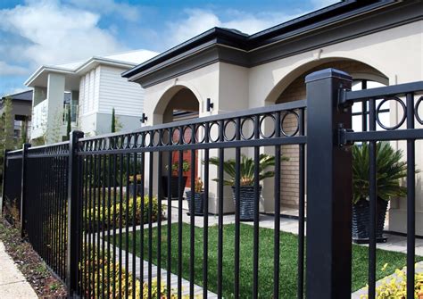 house with metal fence|metal fence design photo gallery.